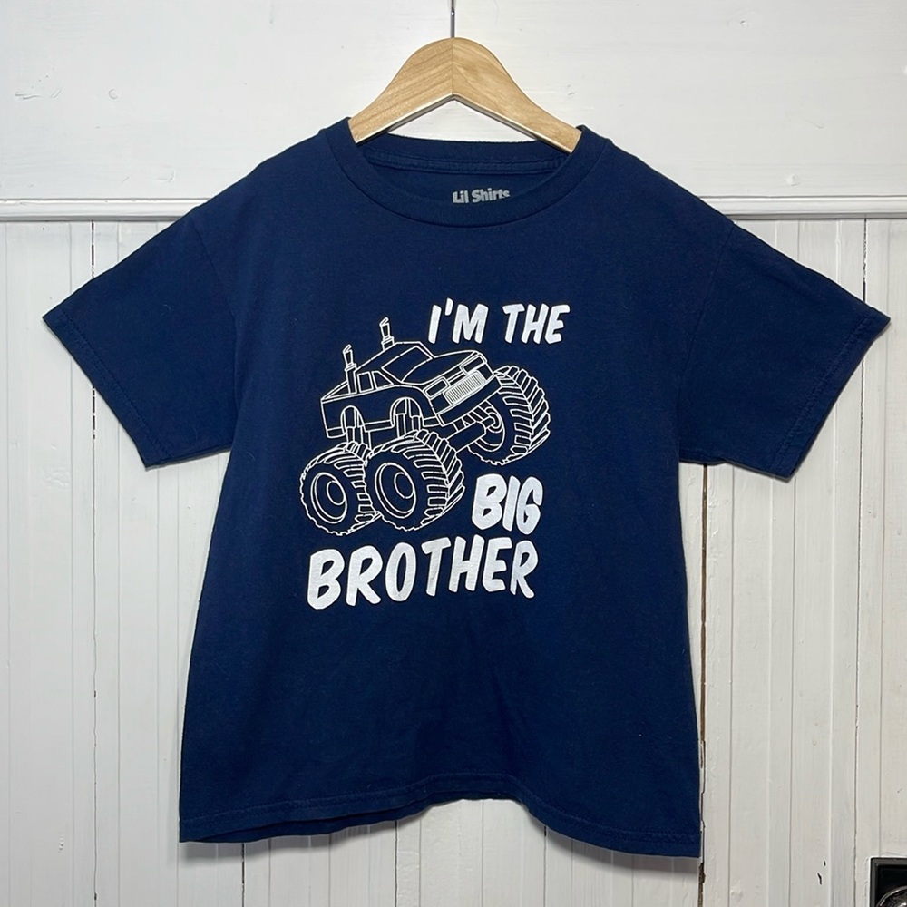 LIL SHIRTS 100% Cotton EUC I’m the Big Brother Monster Truck Shirt